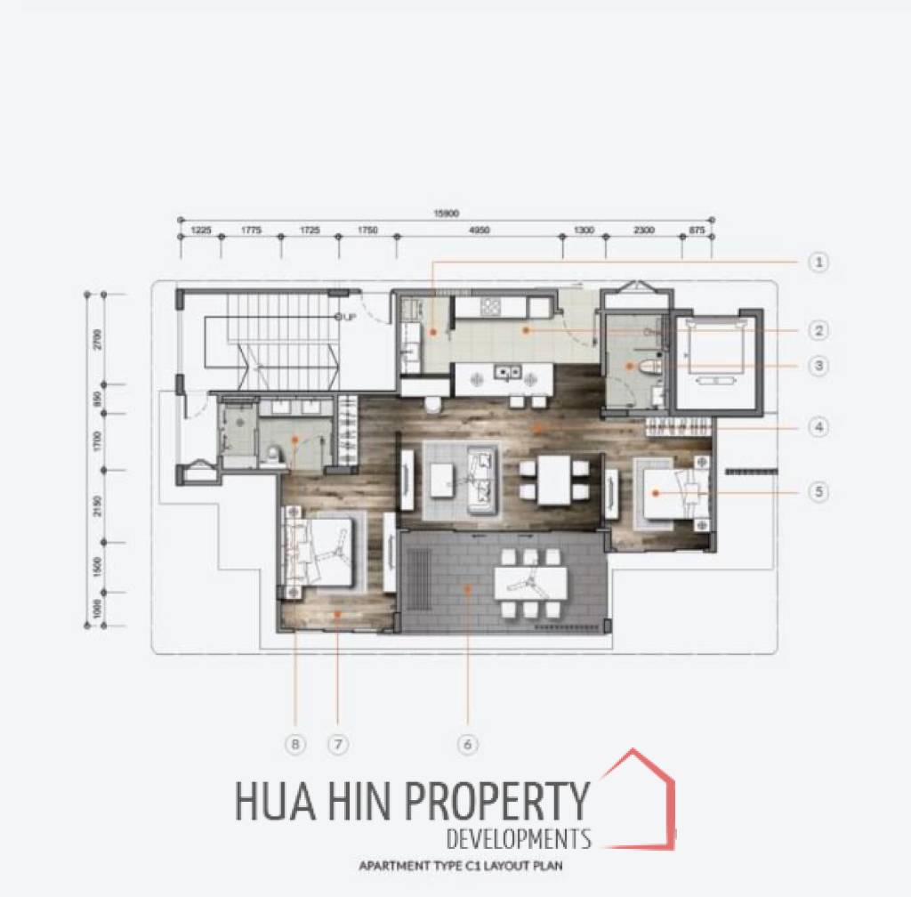 2 Bed 2 Bath 117 SQ.M  Sansara Hua Hin