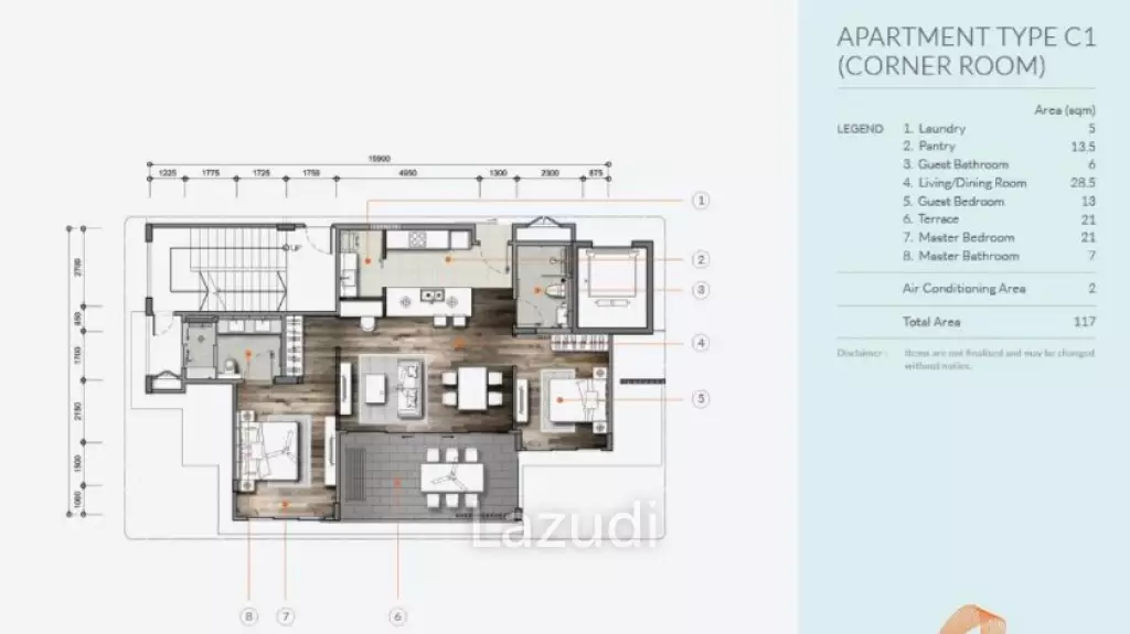 2 Bed 2 Bath 121SQ.M Sansara Hua Hin