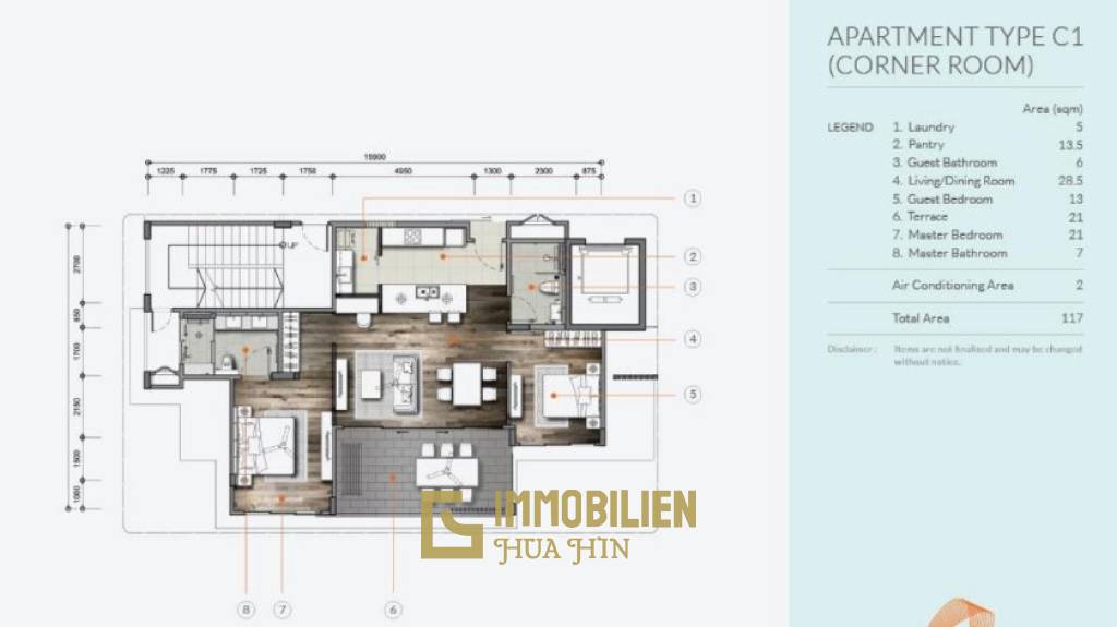 2 Bed 2 Bath 121SQ.M Sansara Hua Hin