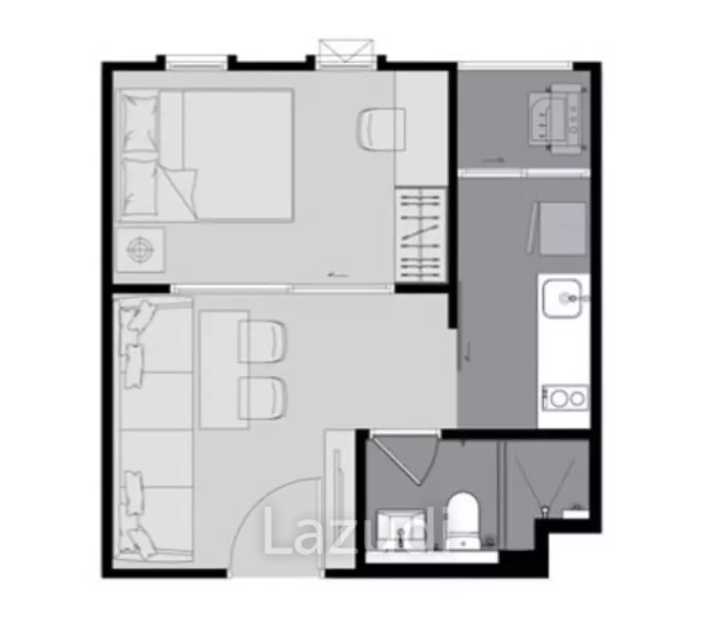 1 Bed 1 Bath 30 SQ.M Aspire Asoke-Ratchada