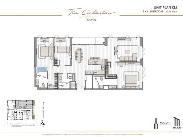 2 + 1 Bed 3 Bath 130.07 SQ.M MUNIQ Sukhumvit 23