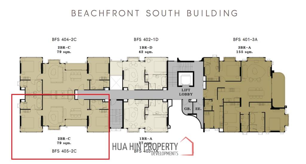 2 Bed  2 Bath 79 SQ.M SASARA Hua Hin