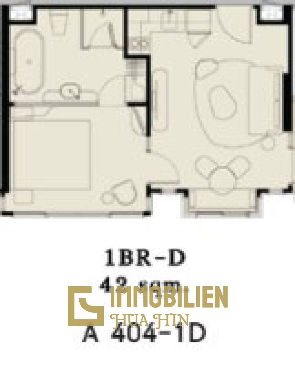 42 qm 1 Bett 1 Bad Apartment Für Verkauf