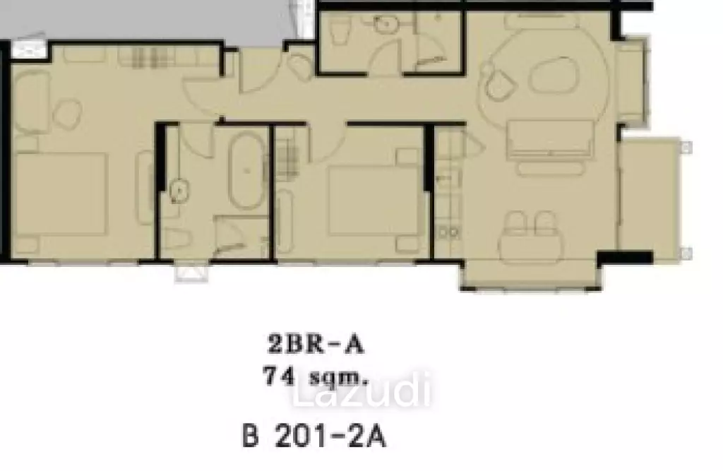 2 Bed 2 Bath  74.82  SQ.M SASARA Hua Hin