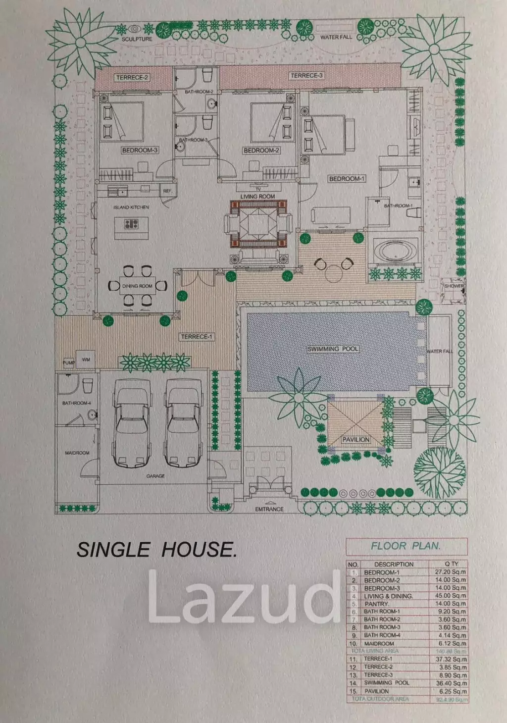 3 Bed 225 SQ.M Discover your dream tropical oasis