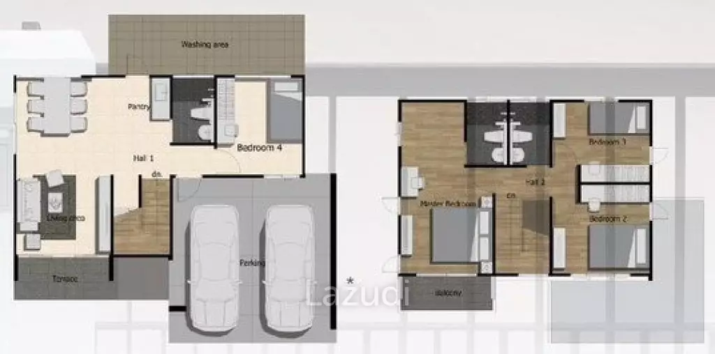 4 Bed 3 Bath 190.30 SQ.M La Vallee Residence