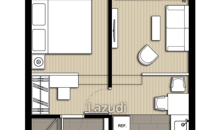 Studio 1 Bath 23.88 SQ.M. Ideo Q Sukhumvit 36