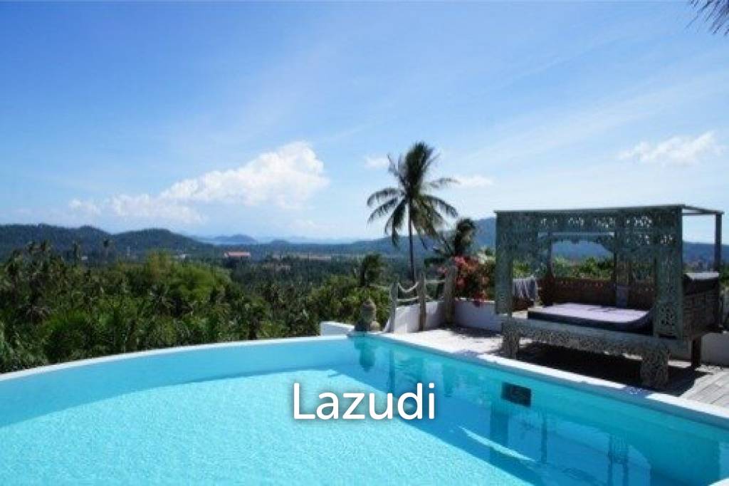 Balinese Bliss: Seaside Mountain Villa with a View