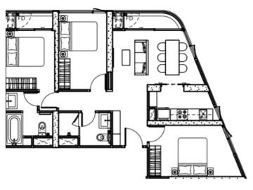 3 Bed 2 Bath 73 SQ.M Skyrise Avenue Sukhumvit 64