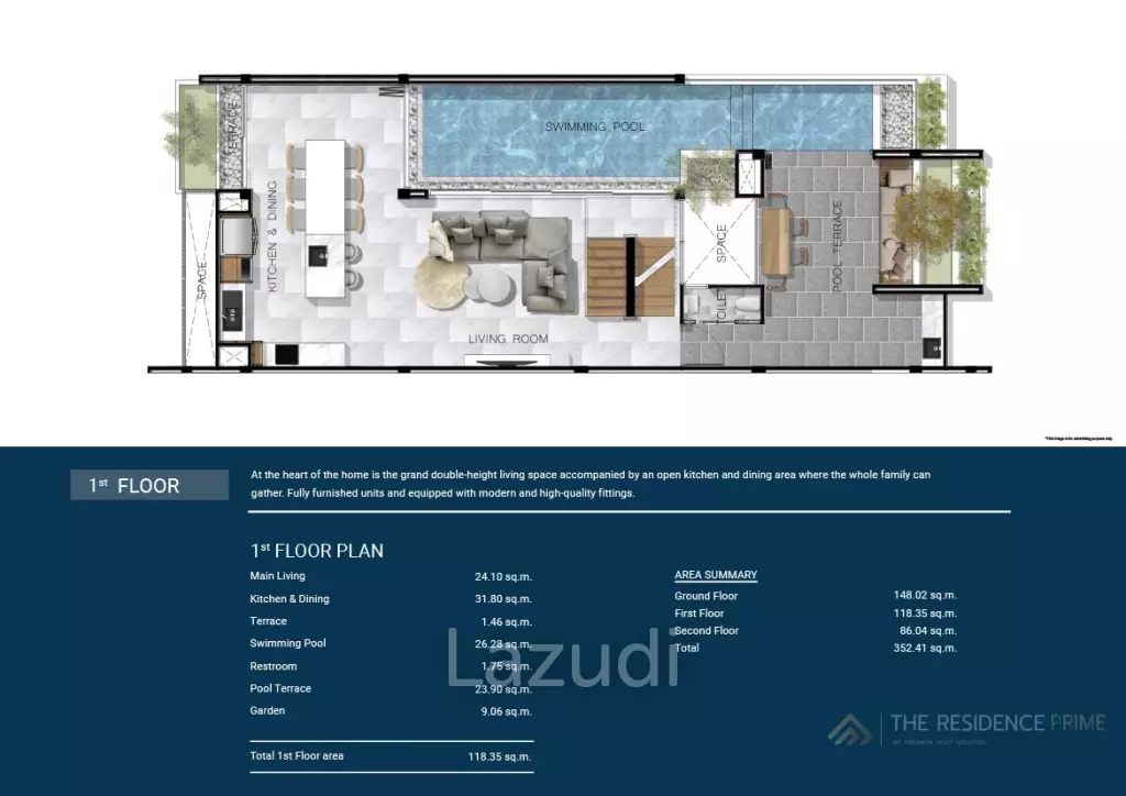 3 Bed 3 Bath 352 SQ.M  The Residence Prime