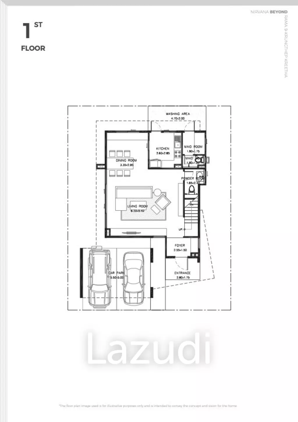 3 Bed 3 Bath 300 SQ.M Nirvana Beyond Rama9 - Krungthep Kreetha