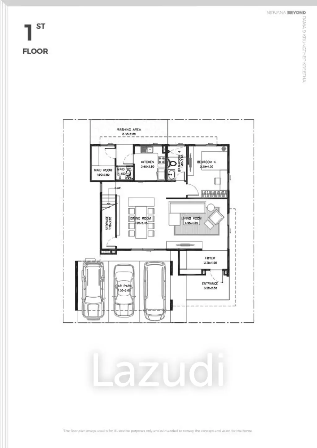 4 Bed 4 Bath 370 SQ.M Nirvana Beyond Rama9 - Krungthep Kreetha