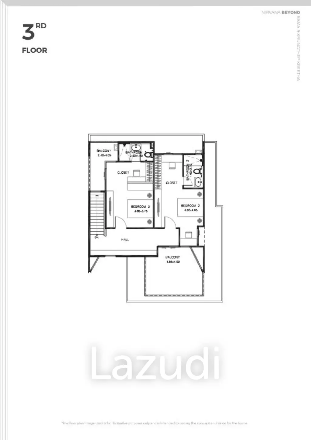 4 Bed 4 Bath 370 SQ.M Nirvana Beyond Rama9 - Krungthep Kreetha