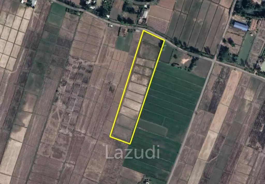 7 Rai Land For Sale With Beautiful Rice Field View