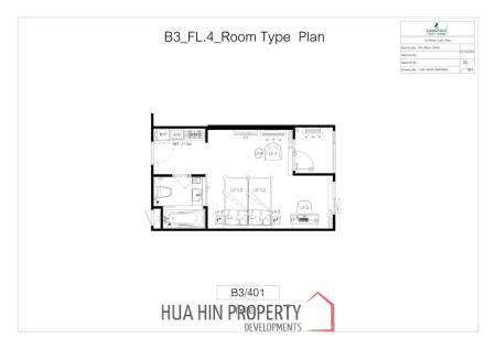 1 Bed 1 Bath 32.57 SQ.M. CARAPACE Huahin-Khaotao