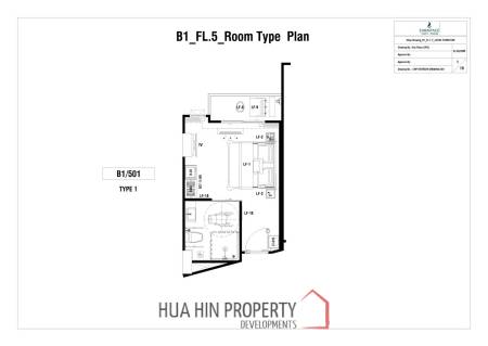 1 Bed 1 Bath 28.61 SQ.M. CARAPACE Huahin-Khaotao