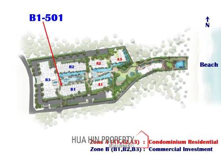 1 Bed 1 Bath 28.61 SQ.M. CARAPACE Huahin-Khaotao
