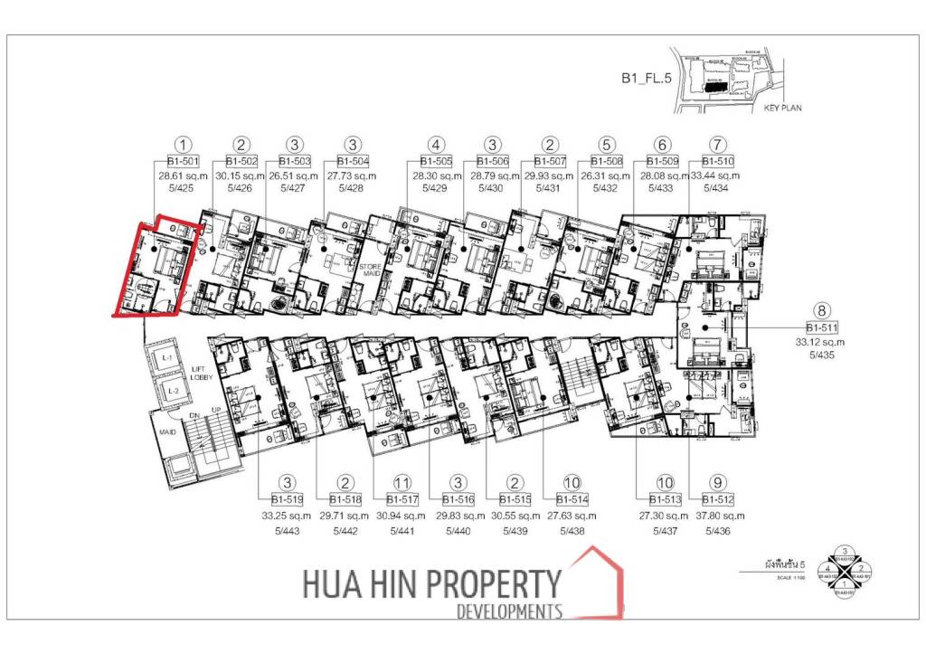 1 Bed 1 Bath 28.61 SQ.M. CARAPACE Huahin-Khaotao