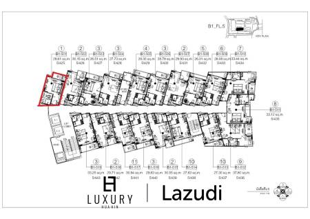 Кондоминиум 28 кв.м. 1 Кровать 1 Ванна