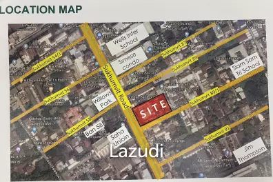Exceptional Commercial Land for Sale: 693 sqw Adjacent to Sukhumvit Road + BTS On Nut