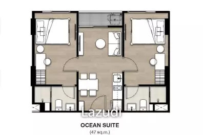 2 Bed 2 Bath 47.40 SQ.M The Origin Kathu – Patong