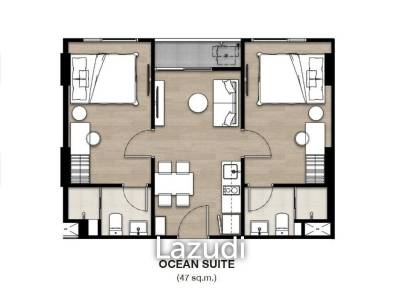 2 Bed 2 Bath 47.40 SQ.M The Origin Kathu – Patong