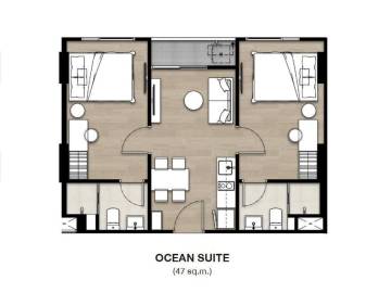 2 Bed 2 Bath 47.40 SQ.M The Origin Kathu – Patong