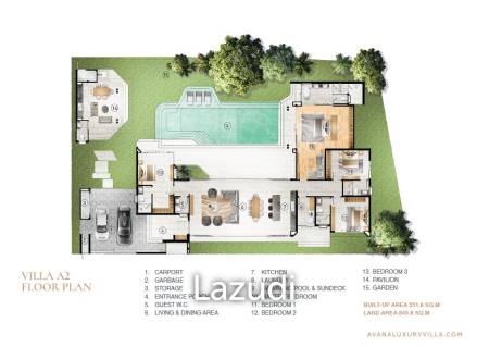 4 Bed 6  Bath 551.8 SQ.M AVANA Luxury Villa