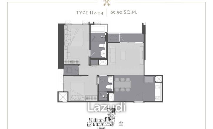 2Bed 2Bath 70 SQ.M The Address Siam-Ratchathewi