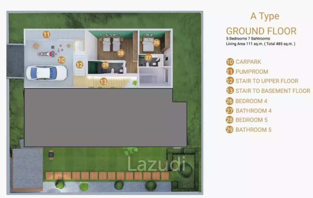 5 Bed 7 Bath 490 SQ.M Khanthasia Eden Hill