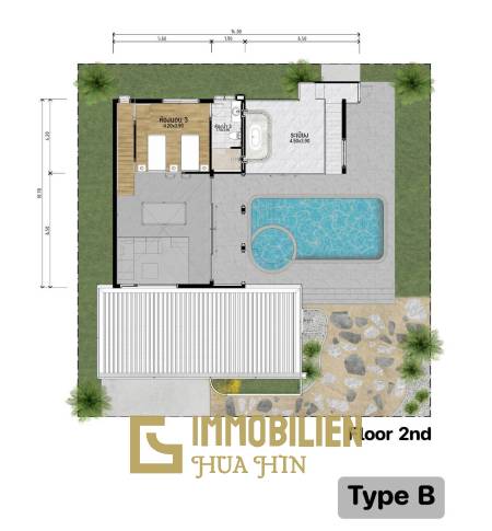 3 Bed 4 Bath 235 SQ.M. Reeva Pool Villas