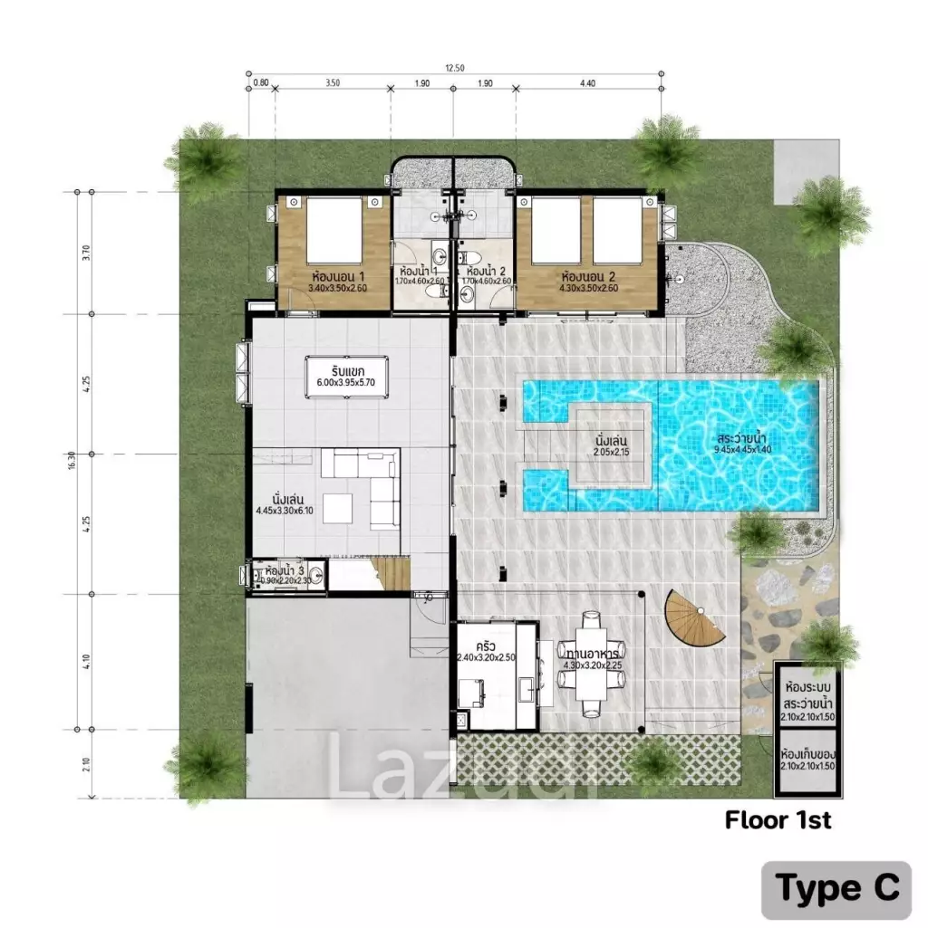 4 Bed 4 Bath 280 SQ.M. Reeva Pool Villas