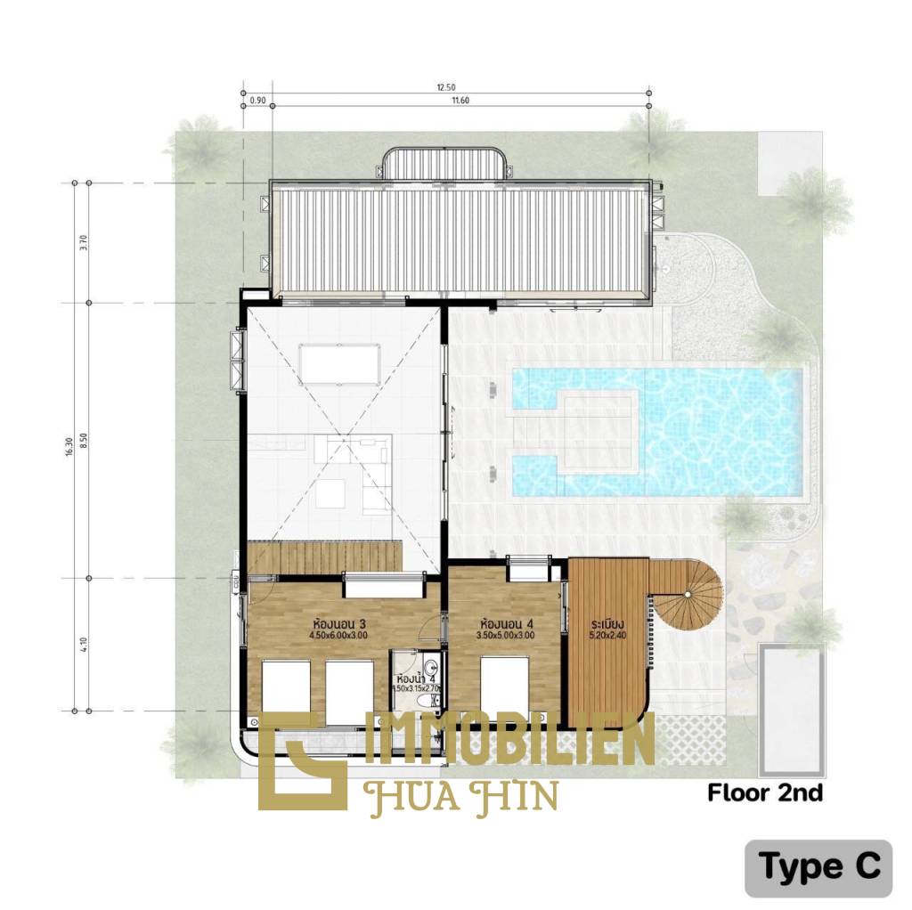 Вилла 504 кв.м. 4 Кровать 4 Ванна