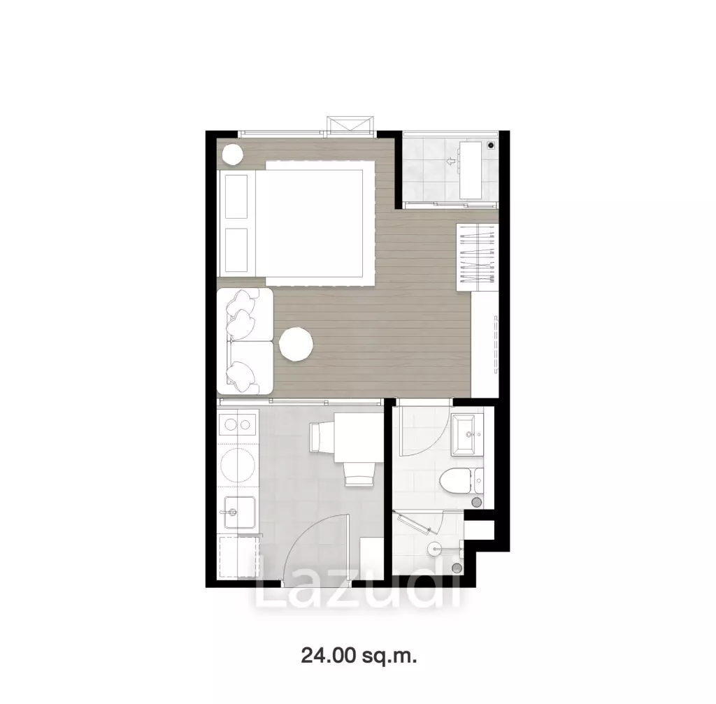Studio 1 Bath 24.55 SQ.M SO Origin Pattaya