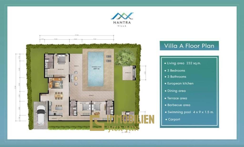 3 Bed 3 Bath 241 SQ.M Villa at Nantra Villa