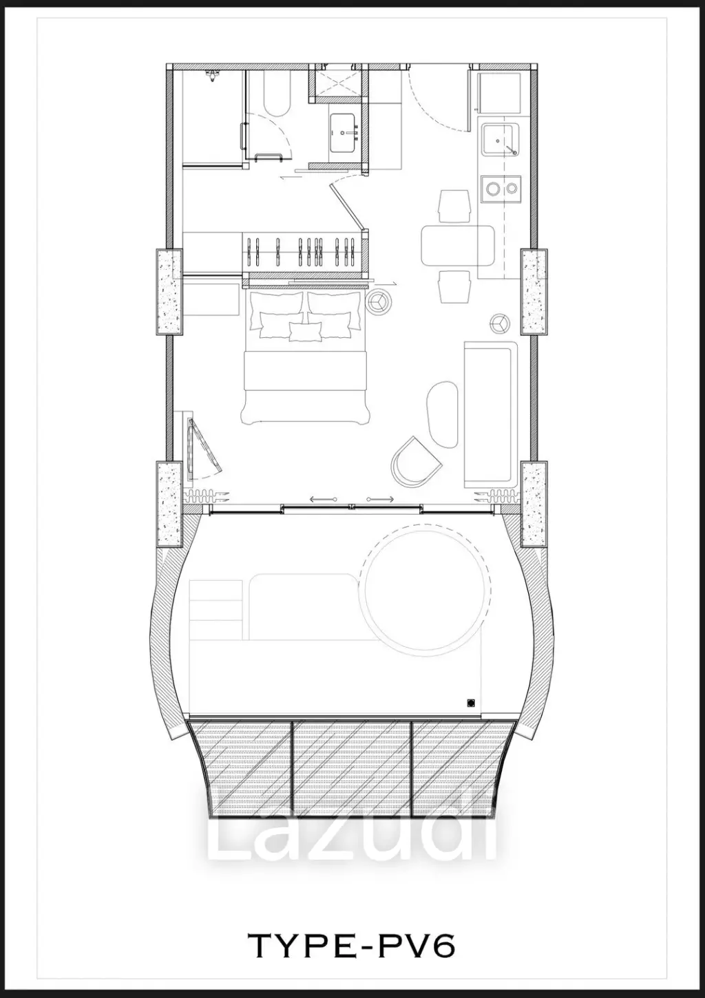 1 Bed Private Pool 50.93 SQ.M Arom Jomtien