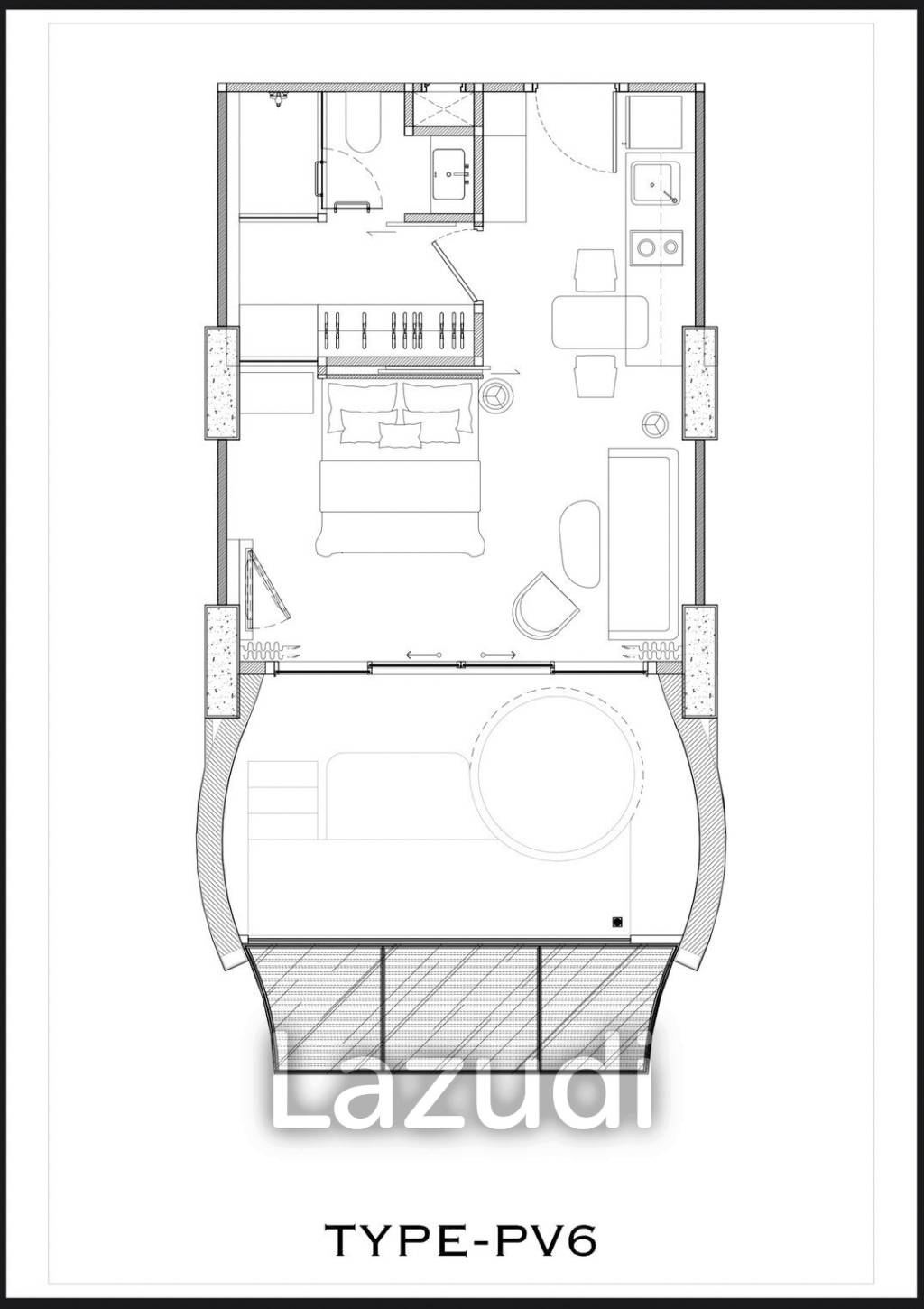 1 Bed Private Pool 50.93 SQ.M Arom Jomtien