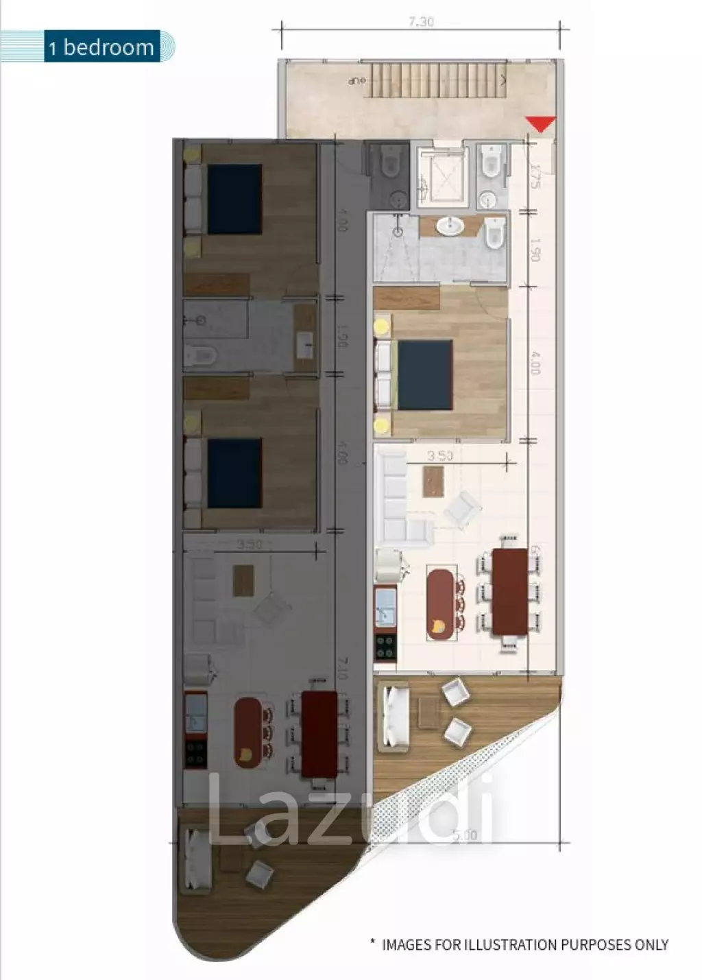 1-Bed Garden View Apartment at Beachside Luxury Residence