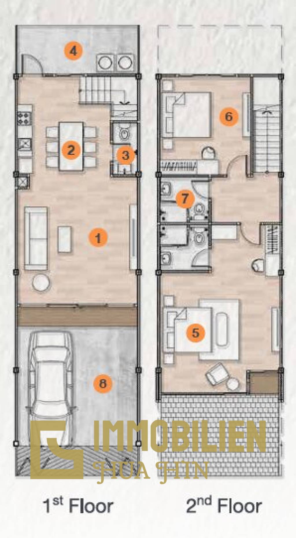 2 Bed 3 Bah 135.5 SQ.M Wizhome Cha am - Hua hin