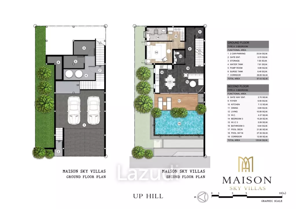3 Bed 4 Bath 384 SQ.M Maison Sky Villas