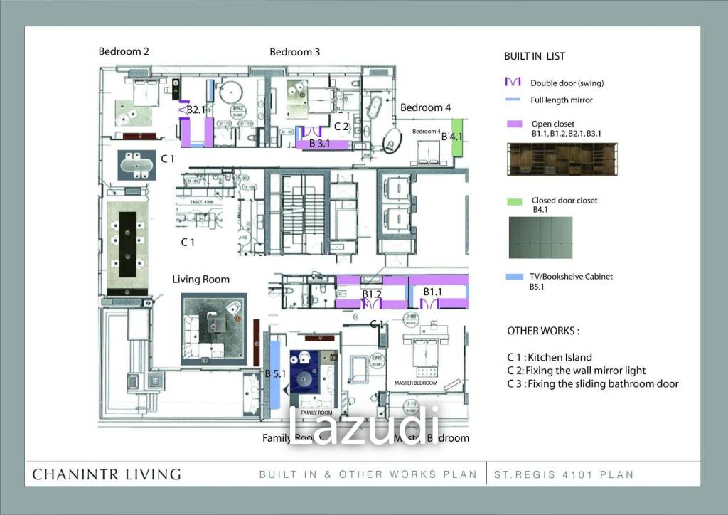 4 Bed 607.08 SQM, The St. Regis Bangkok