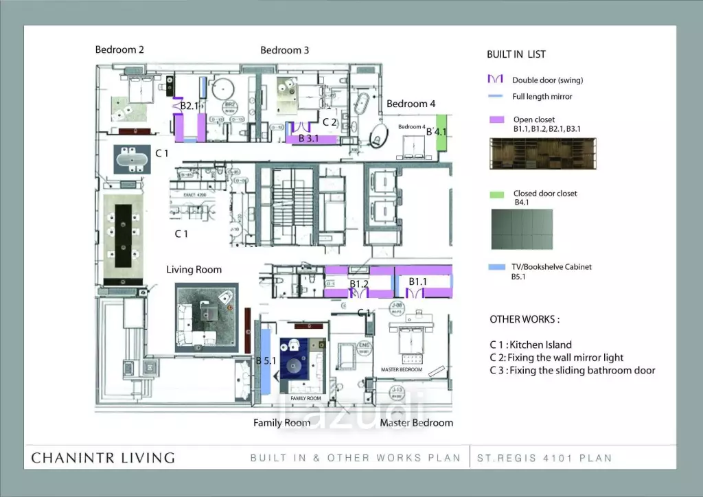 4 Bed 607.08 SQM, The St. Regis Bangkok