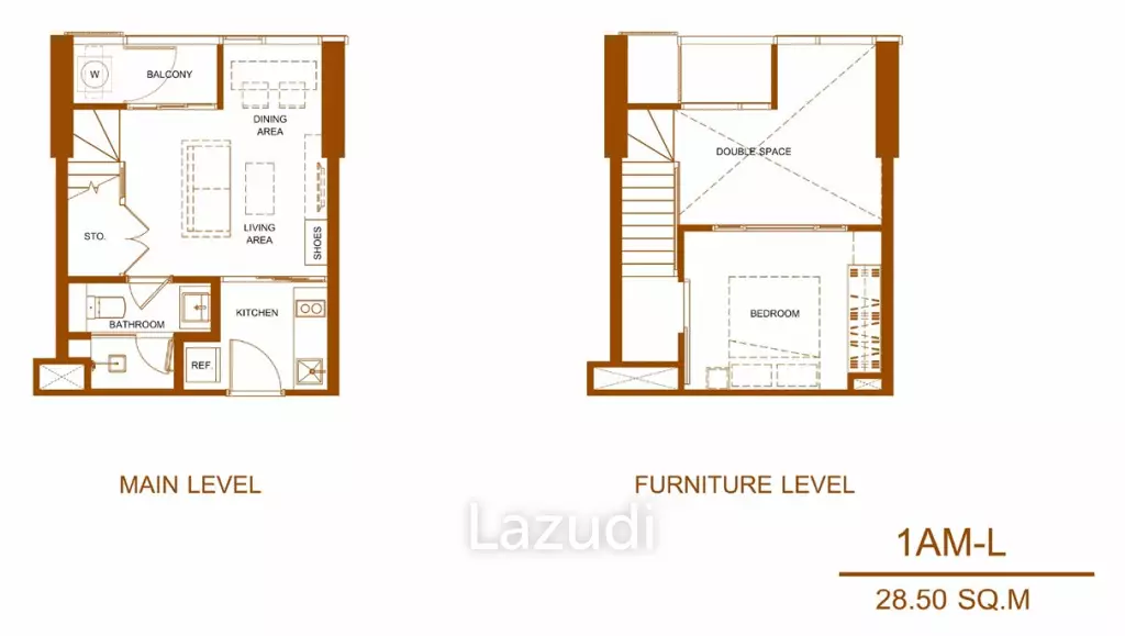 1 Bed 1 Bath Loft 40.90 SQ.M SHUSH Ratchathewi