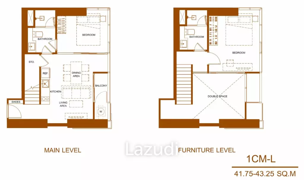 2 Bed 2 Bath Loft 65.07 SQ.M SHUSH Ratchathewi