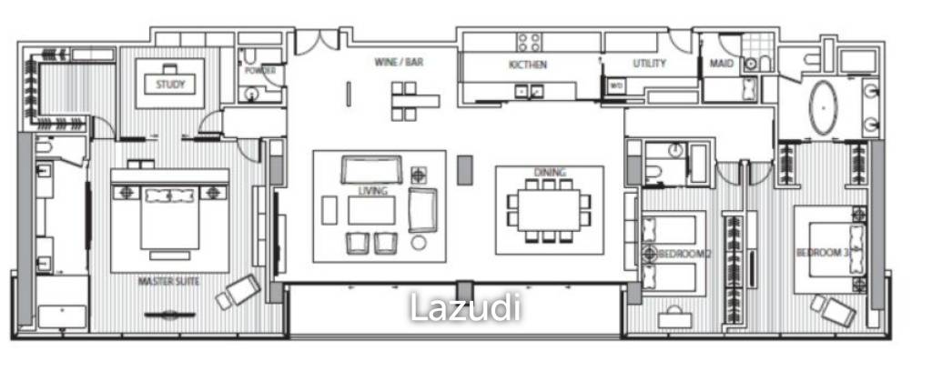 3 Bed 325.04 SQM, The St. Regis Bangkok For Sale with tenant
