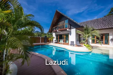 Luxury Living: A Grand 3-Bedroom Lagoon Pool Villa with Annex