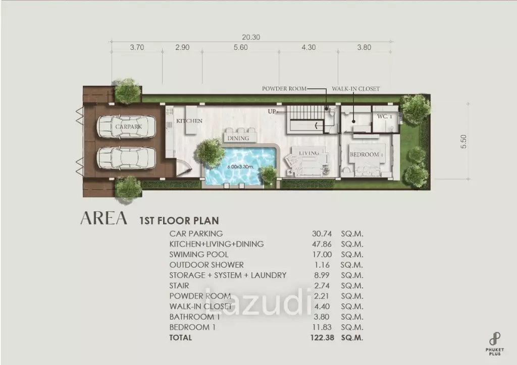 3 Bed 4 Bath 211.29 SQ.M  Prime Villas Srisoonthorn