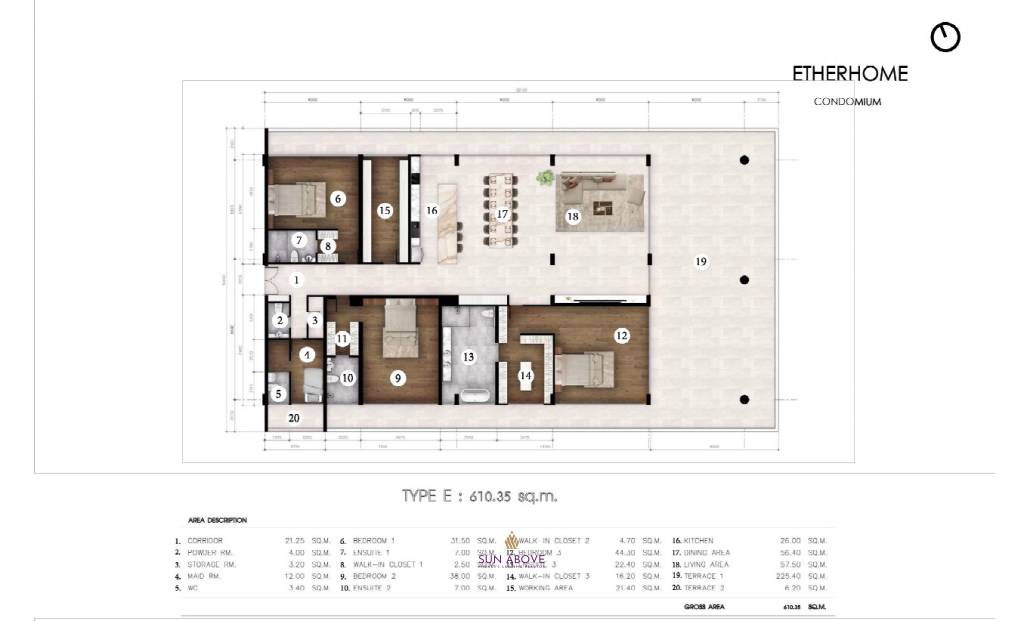 4 Bed 4 Bath 610.35 SQ.M Etherhome Seaview Condo