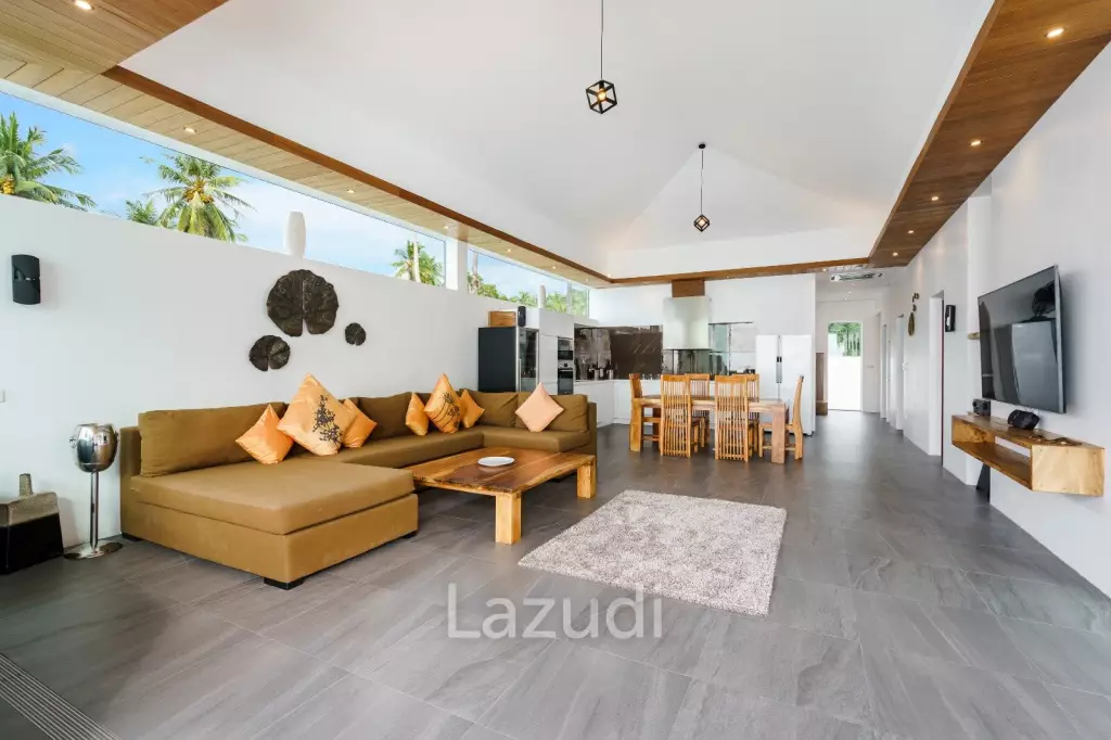 3-Bed Beachfront Villa on Samui's West Coast