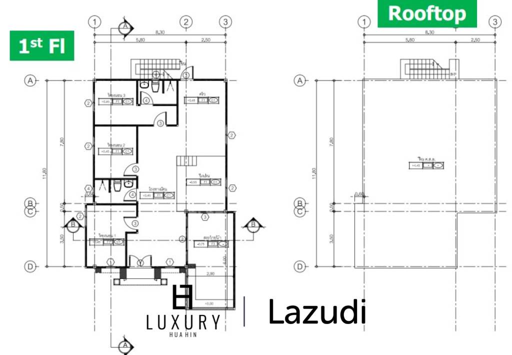 Вилла 287 кв.м. 3 Кровать 2 Ванна